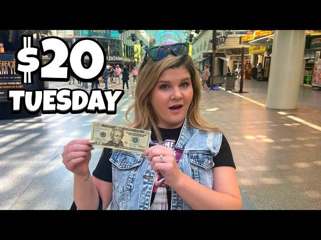 I Put $20 into 10 Slots on Fremont St. in Las Vegas.. Here's What Happened!