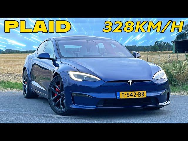 328KM/H Tesla PLAID TRACK PACKAGE // TOP SPEED REVIEW on AUTOBAHN