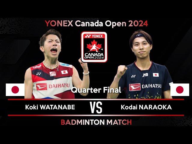 Koki WATANABE (JPN) vs Kodai NARAOKA (JPN) | Canada Open 2024 Badminton