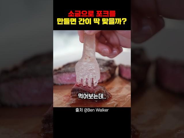 소금으로 포크를 만들면 간이 딱 맞을까?