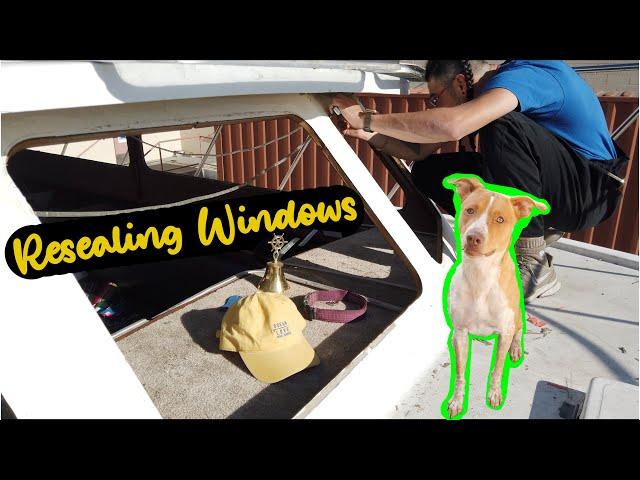 Trying to Beat The Rain | Resealing Old Leaking Boat Windows | Restoring A 47 Year Old Yacht - S2:E2