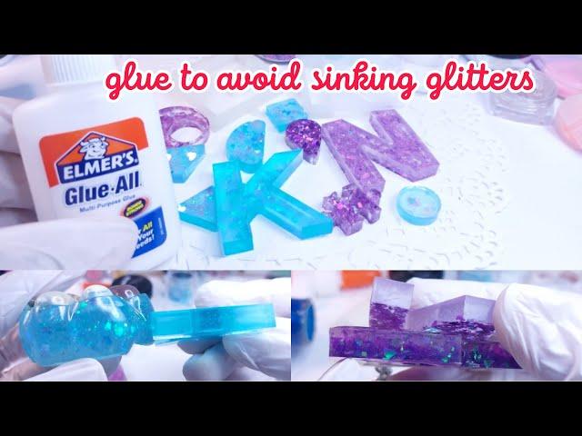 sinking glitters in resin glue remedy---effective or not? •  Epoxy resin art • resin crafts