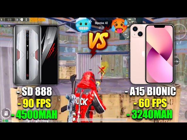 RED MAGIC 6 PRO VS IPHONE 13  PUBG TDM TEST  | ANDROID 90 FPS VS IOS 60 FPS | Pubg Mobile