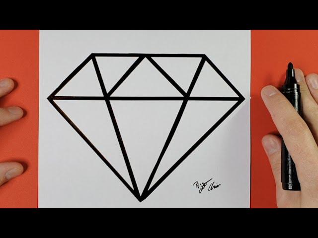 COMMENT DESSINER UN DIAMANT - TUTORIEL DE DESSIN