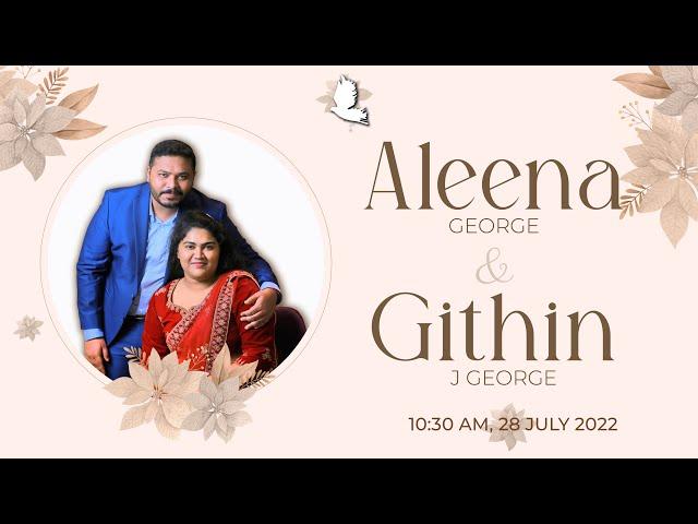 Aleena & Githin | Wedding Ceremony | Bethel AG Church