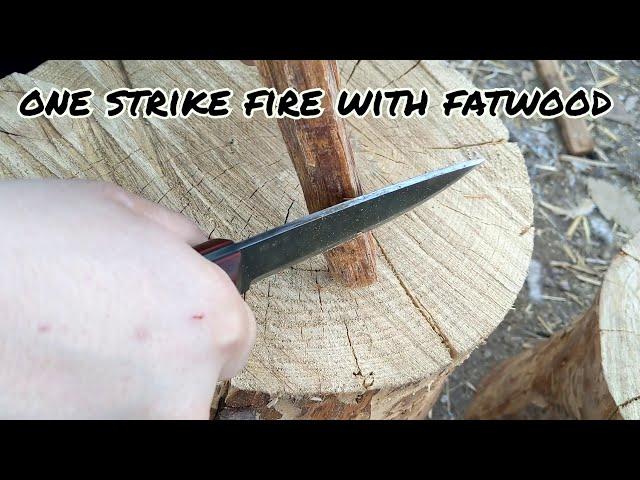 One strike fire with fatwood!