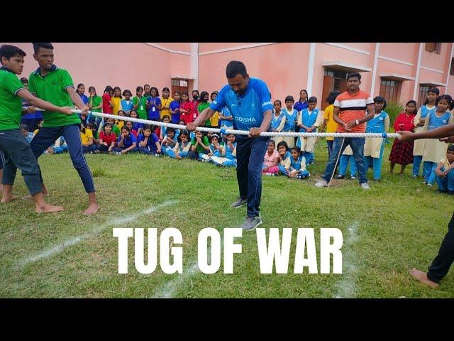 Tug Of War of Odisha Adarsha Vidyalaya, Kaudukola, Mahanga #competition #tugofwar #viral