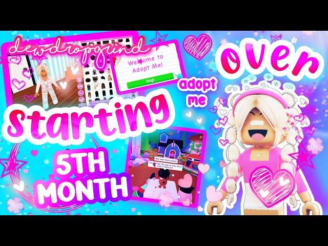  STARTING OVER  in Adopt Me! 5th FULL MONTH! #adoptme