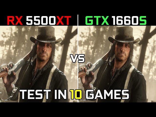 RX 5500 XT vs GTX 1660 SUPER | Test in 10 Games | 2021