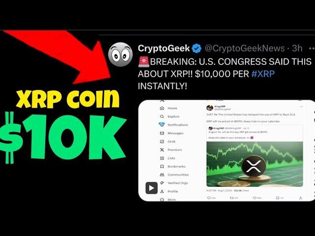 BREAKING | U.S. CONGRESS SAID THIS ABOUT XRP $10,000 PER #XRP INSTANTLY! #xrp skyrocket