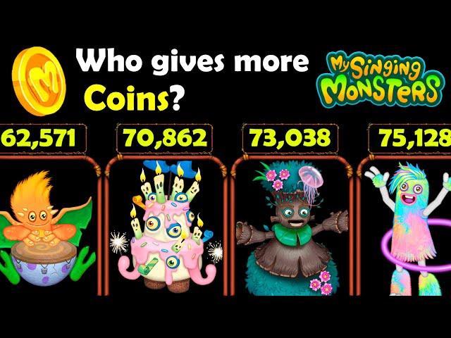 Coins - Max Rate / from low to high (My Singing Monsters)