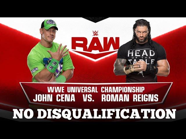 JOHN CENA VS ROMAN REIGNS | WWE UNIVERSAL CHAMPIONSHIP | WWE