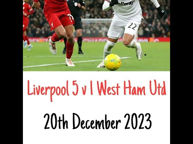 Liverpool 5 v 1 West Ham - All The Goals - Carabao Cup 1/4 Final - (5Live)Radio Broadcast 20/12/2023