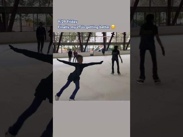 2T in progress 9/29/2023 #skating #doubletoeloop #doubletoe #figureskating #practicemakesprogress