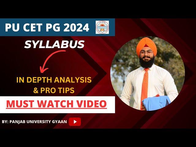 PU CET PG 2024 || SYLLABUS || PANJAB UNIVERSITY ADMISSIONS 2024 || PUCETPGPREVIOUSYEARQUESTIONPAPERS