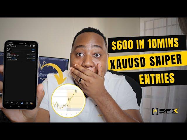 Made $600 in 10mins using this Forex Strategy on XAUUSD - School of Sniper Entries