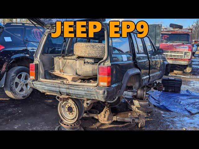 1996 Jeep Cherokee Junkyard Lift Kit Part 1 - Retrieval and Install (XJ Ep.9)