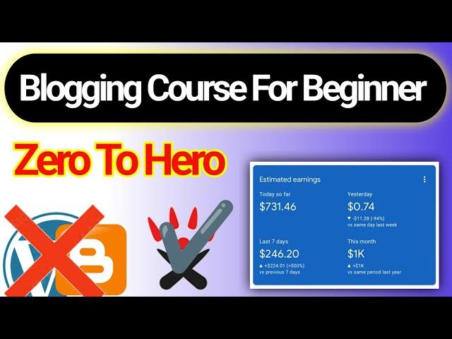 Blogging Full Course 2024 - Blogging Basic Course For Beginner 2024 - Exblog Full Course