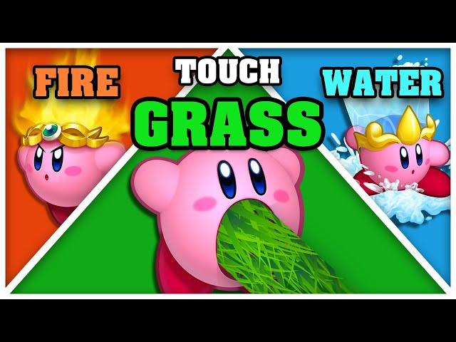 How fast can you touch grass/water/fire in Kirby games?