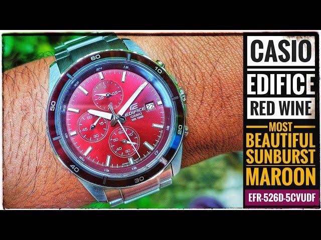 THE RED WINECASIO Edifice EFR-526D-5CVUDF Watch Unboxing & Review (ED569) #analog #watch #edifice