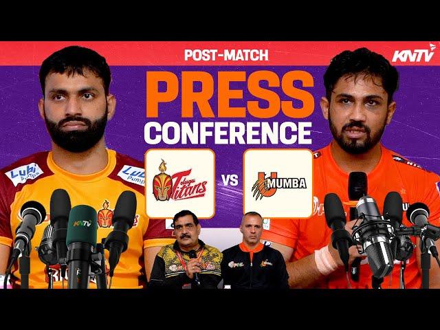 PKL 11 M66 | Telugu Titans vs U Mumba | Press Conference ft. Vijay Malik & Guman Singh