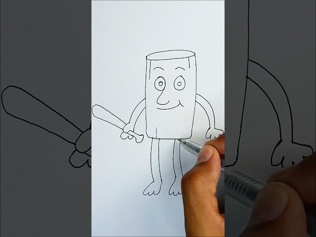 Learn to Draw Tung Tung Tung Sahur | Step by step drawing #shorts