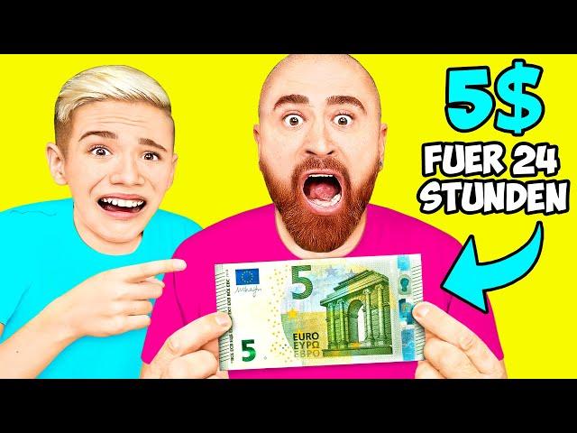 24 Stunden ÜBERLEBEN für 5$ ! Challenge