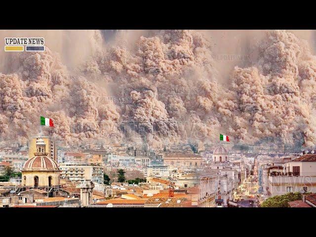 Horrible today: Live Footage of Explosion etna volcano In Italy | Ash Cover the Sun in city sicily.