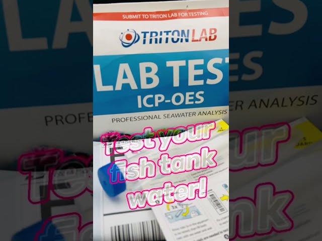 Fish tank water testing made easy! Lab tests! @ReefStash #shorts