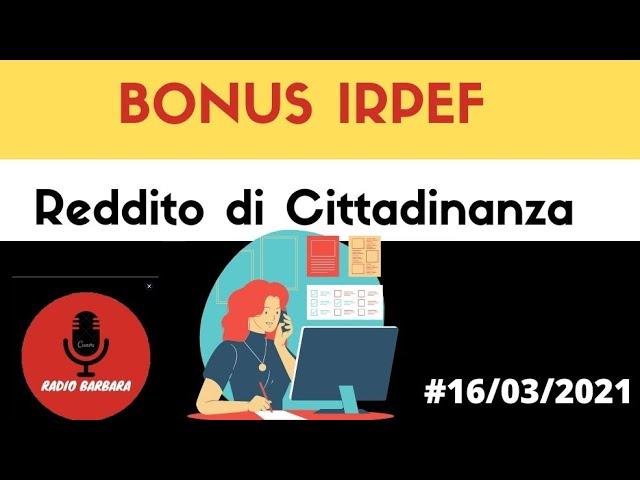 BONUS IRPEF REDDITO DI CITTADINANZA