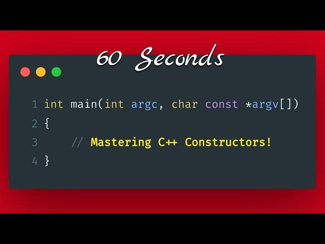 Types Of Constructors in C++| OOPs | #60seconds | One Minute | #anooptube | #oneminute