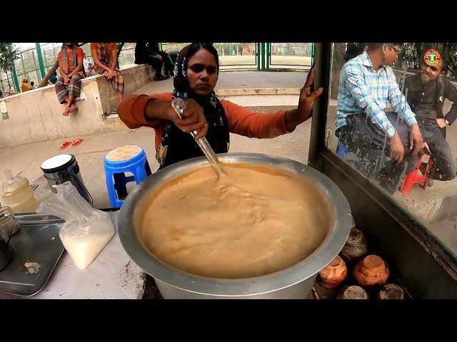 বাংলাদেশী মহিলা তন্দুরি চা বিক্রি করছেন- অত্যন্ত গরম প্রাত্রে  চা তৈরির সম্পূর্ণ প্রক্রিয়া | BdFood