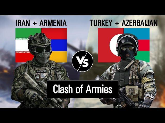 Iran & Armenia vs Turkey & Azerbaijan Military Power Comparison  (Army / Military Power Comparison)