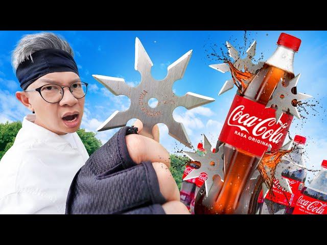 SHURIKEN VS COCA-COLA!!