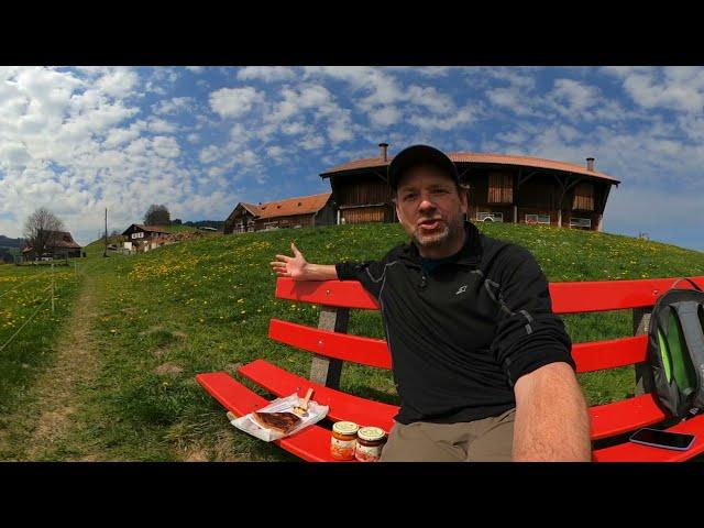 Swiss Alpine Panorama Trail, Segment 1 - Town of Heiden and Lunch with a view (Daily 360° VR Video)