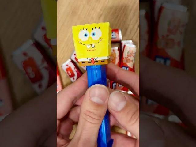 ASMR Candi unpacking Sponge Bob  #unboxingcandy #candiescollection #pez #candyopening #spongebob
