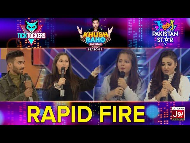 Rapid Fire | Khush Raho Pakistan Season 5 | Tick Tockers Vs Pakistan Star | Faysal Quraishi