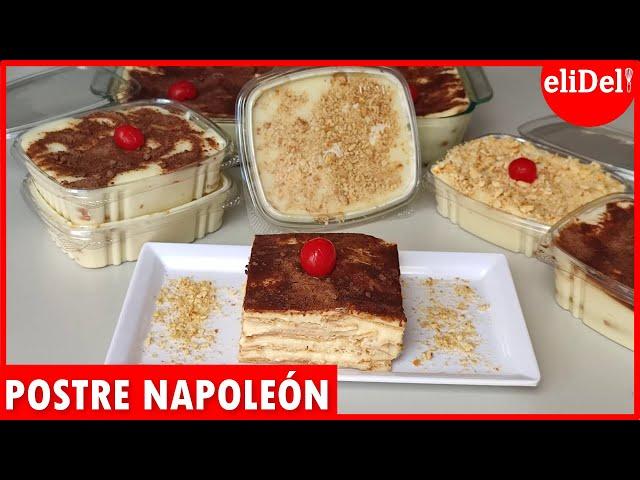 POSTRE NAPOLEÓN sin GELATINA sin HORNO pocos INGREDINETES postre FÁCIL, RAPIDO Y DELI para VENDER