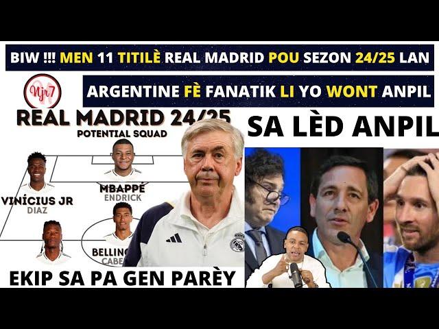 BIW !!! MEN 11 TITILÈ REAL MADRID POU SEZON 24/25 LAN AK MBAPPÉ, VINICIUS JR, BELLINGHAM, RODRYGO...