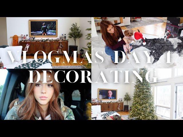  VLOGMAS 2023 DAY 1: cozy decorate with me + christmas decor tour!