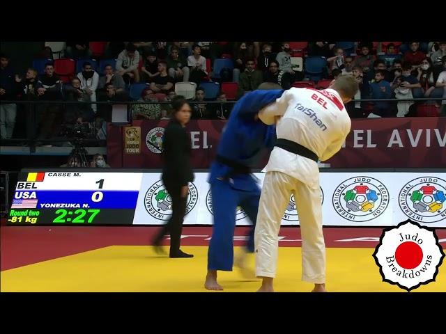 Judo Mens - Matthias Casse vs. Nicolas Yonezuka - U81 Grand Slam Tel Aviv 2022