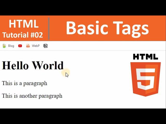 HTML Tutorial #2 - Basic HTML Tags