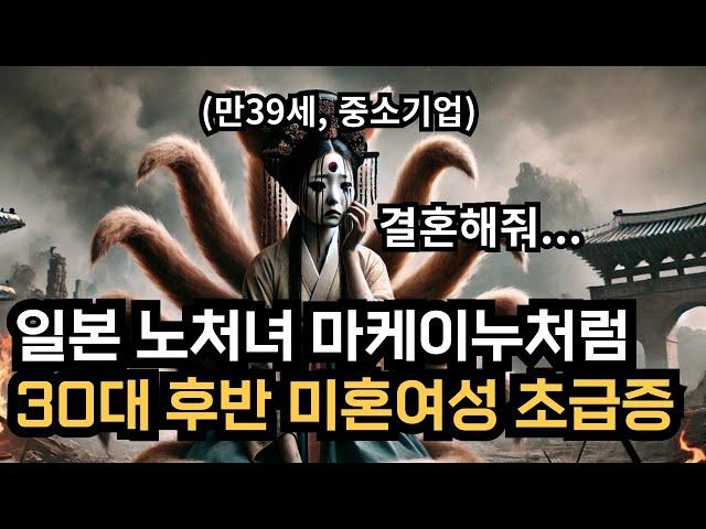 30대 후반 미혼여성 급증, 일본 마케이누 처럼