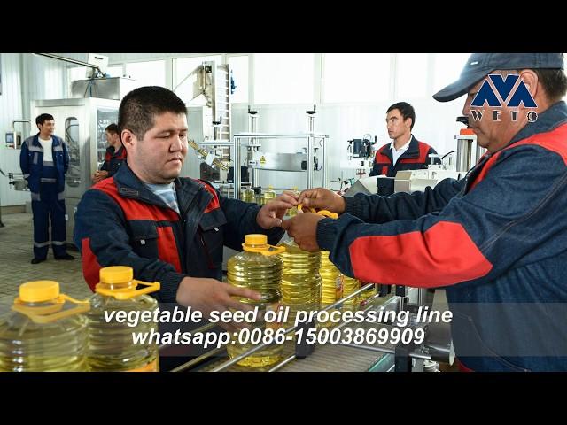 Sunflower oil extraction machine, oil processing line sunflower oil processing steps video