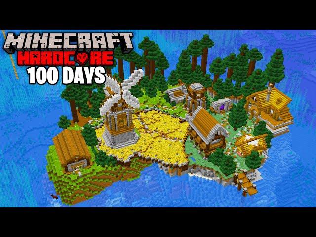 I Survived 100 Days on a DESERTED ISLAND in Minecraft Hardcore!