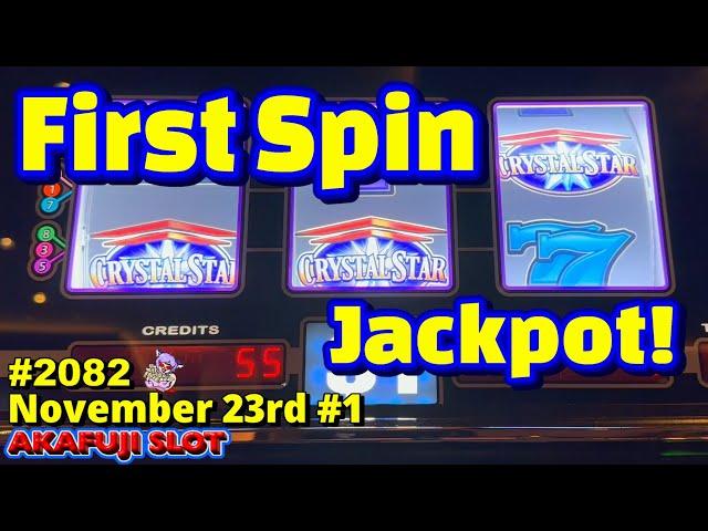 First Spin Jackpot! Crystal Star Deluxe Double Nudge Slot Machine at Pala Casino