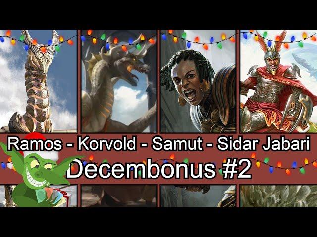 Ramos vs Korvold vs Samut vs Sidar Jabari EDH / CMDR game play for Magic: The Gathering