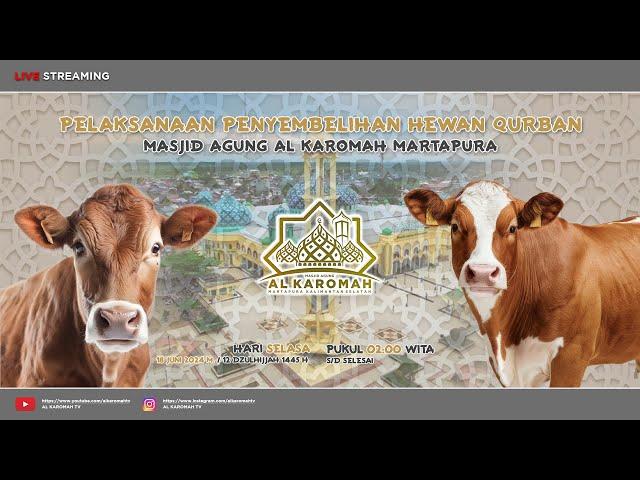 AL KAROMAH TV - LIVE PENYEMBELIHAN HEWAN QURBAN DAN AQIQAH MASJID AGUNG AL KAROMAH MTP | 11 JUNI 24