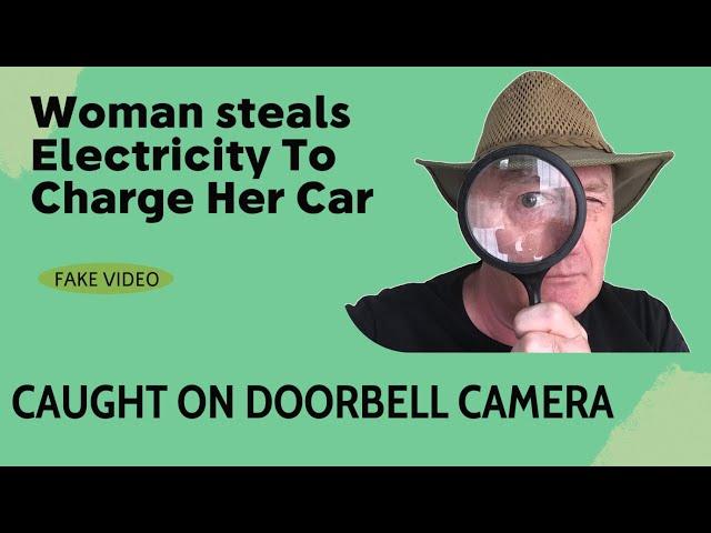 Incredible moments caught on camera. Woman steal someones electric to charge their car.