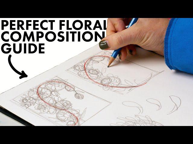 How to EASILY sketch the perfect arrangement of flowers.